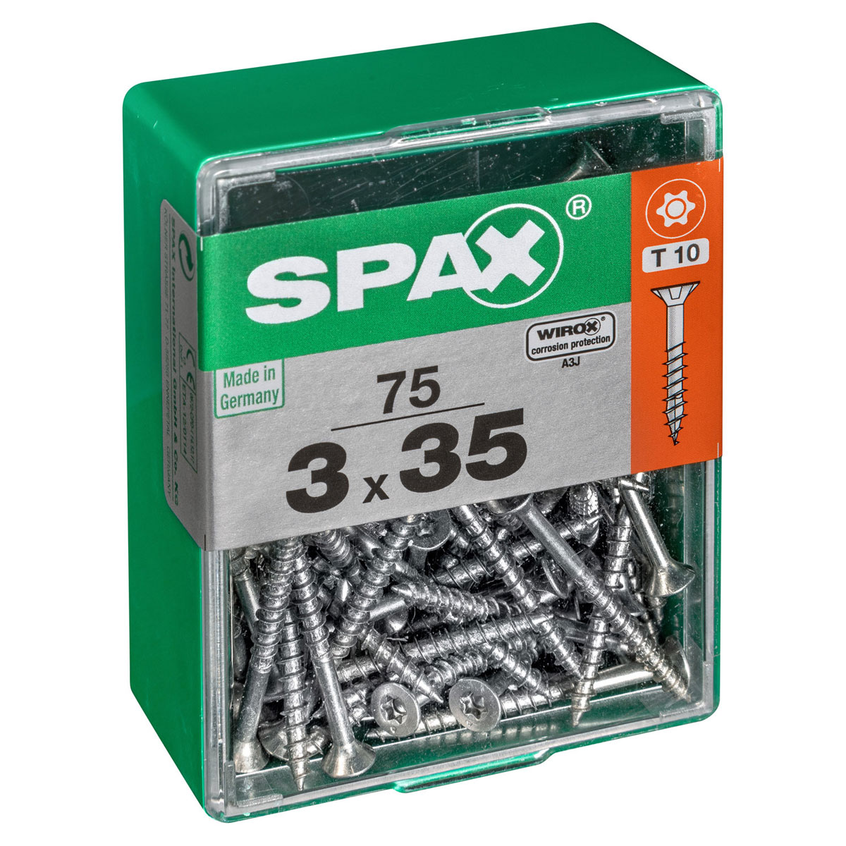 Spax Universalschrauben WIROX Senkkopf 3 x 35 M 75 Stück Bild 2