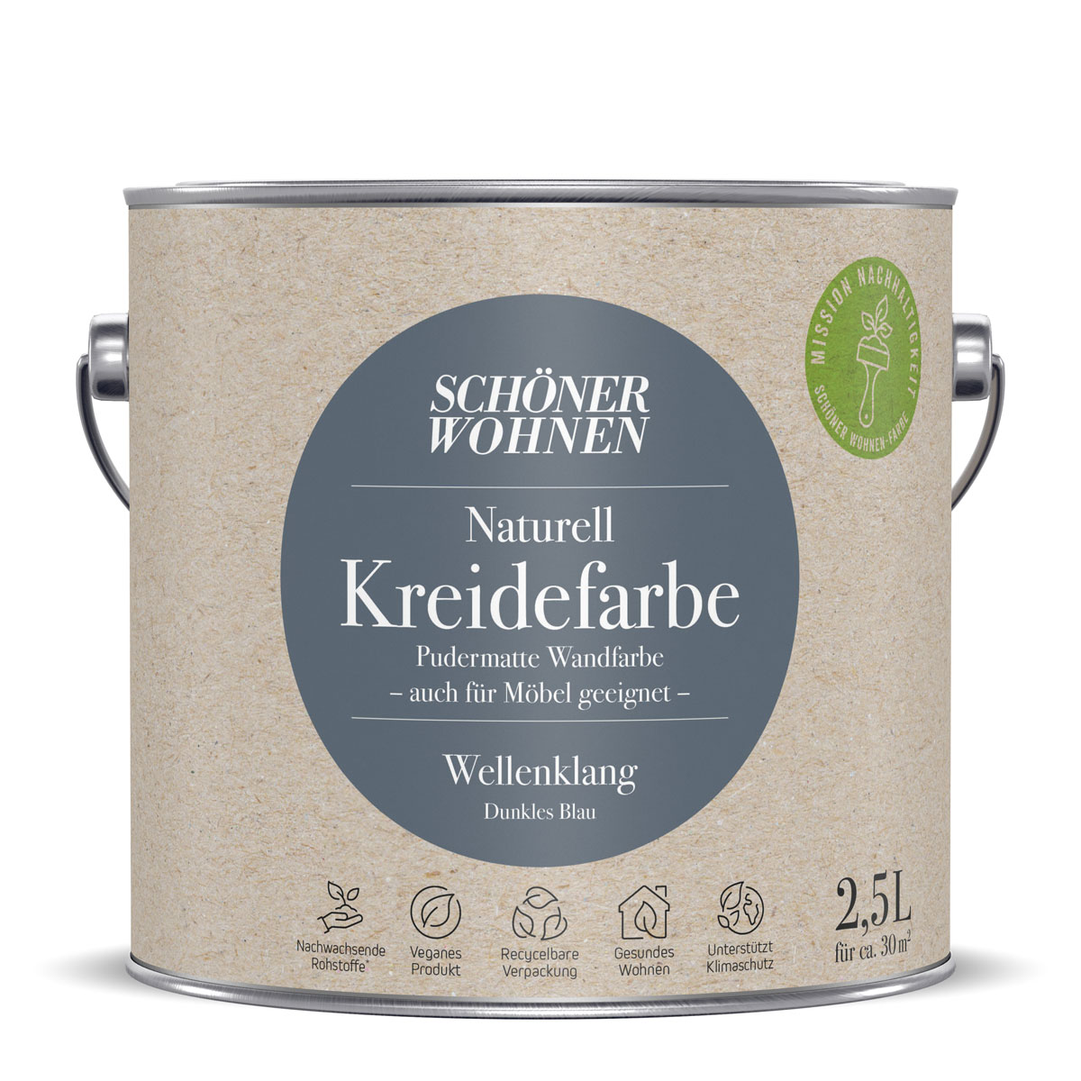 Schöner Wohnen Farbe Naturell Kreidefarbe 2,5 L Wellenklang