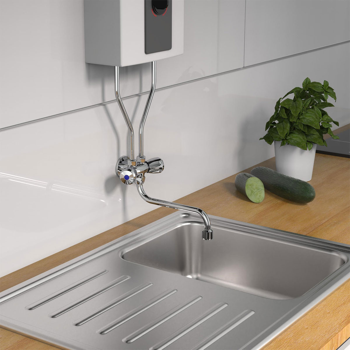 Schütte Spültischarmatur Niederdruck schwenkbar für 5 L Obertischspeicher Bild 3