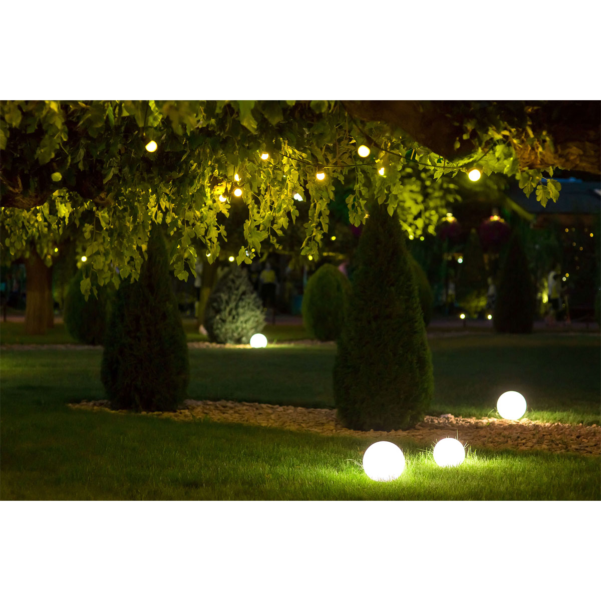 näve Kugelerdspießleuchte Durchmesser 40 cm schwarz Bild 7