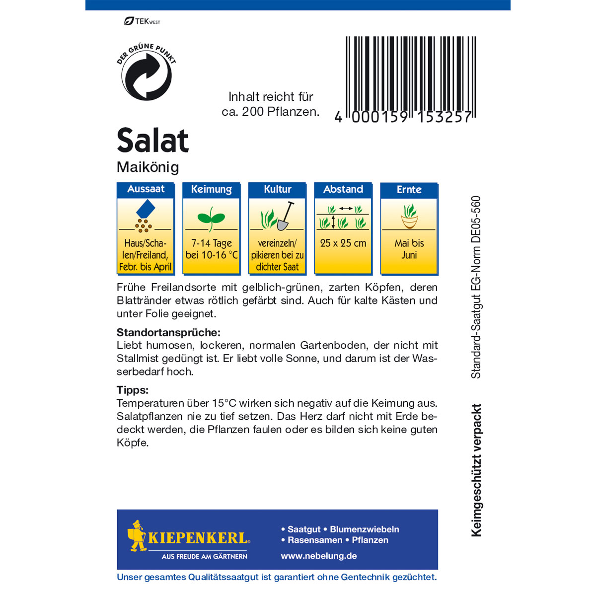 Kiepenkerl Kopfsalat Maikönig Bild 2