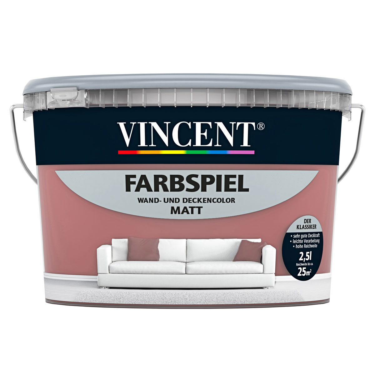 Vincent Farbspiel Rostrot matt 2,5 L