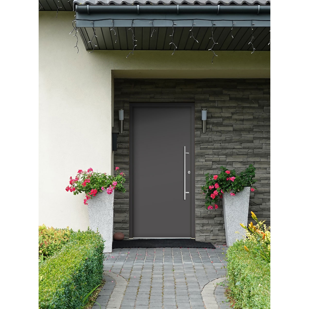 SplenDoor  Premium-Haustür Passivedoor Ribe energiesparend anthrazit 100 x 200 cm rechts Bild 2