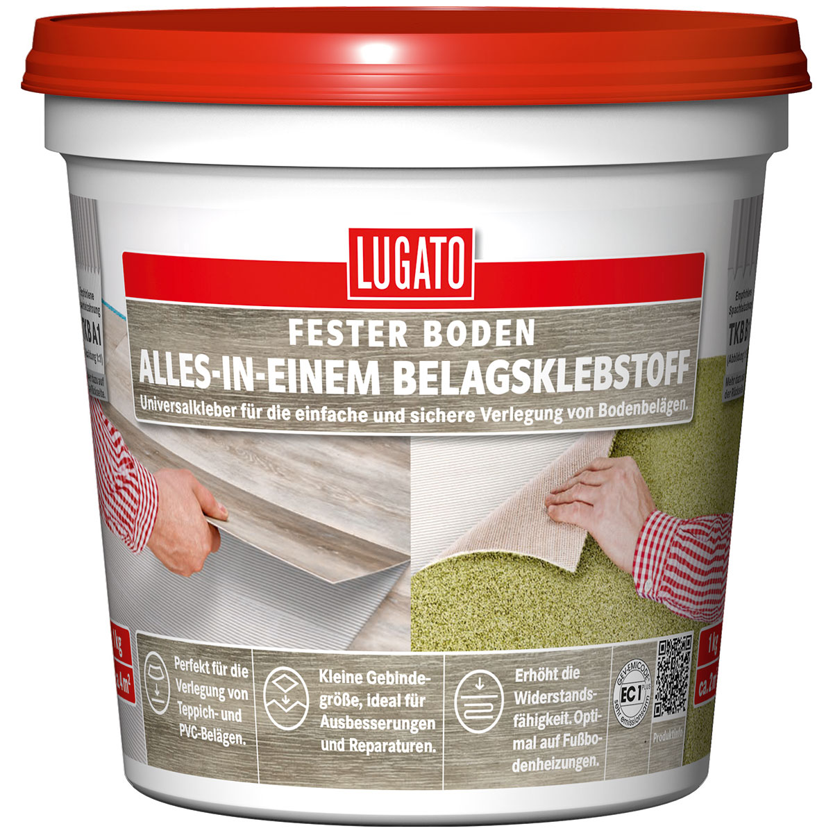 Lugato Belagsklebstoff Alles in einem 1 kg