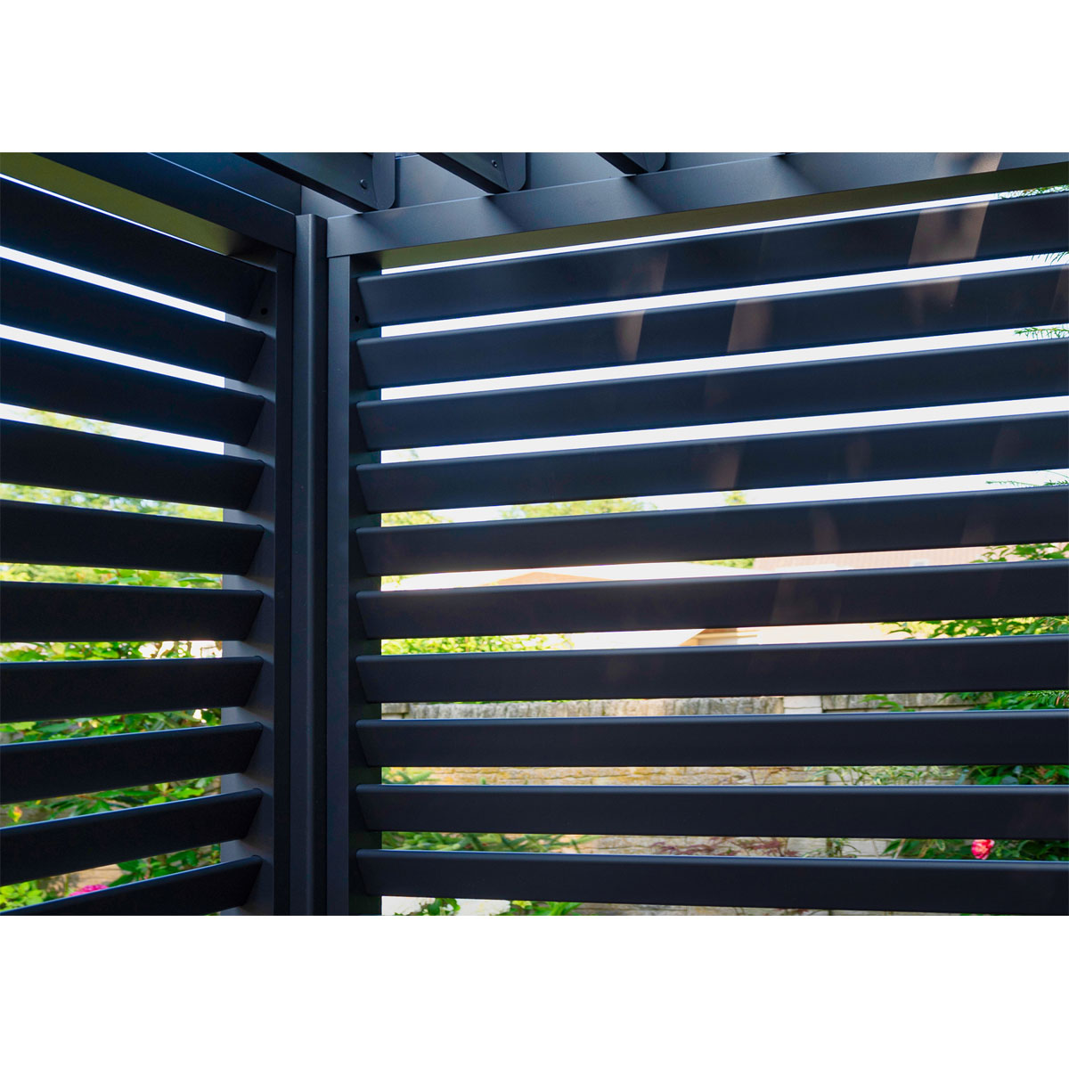 Lamellenwand 300-Serie anthrazit 0,9 x 2,4 m Bild 7