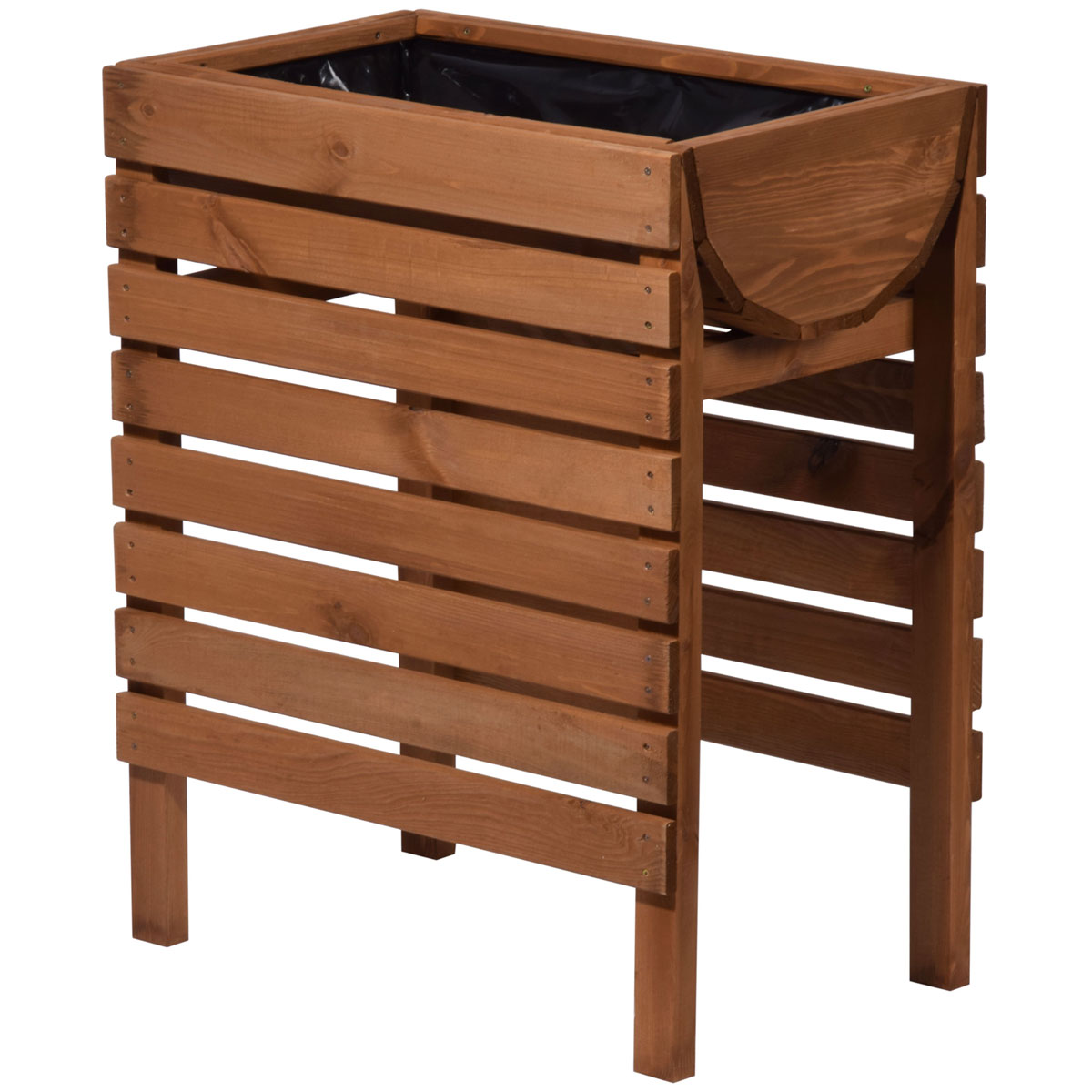 dobar Hochbeet 70 x 45 x 71 cm braun Bild 3