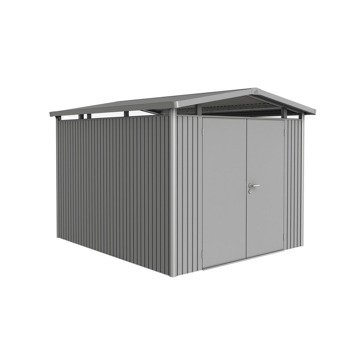Biohort Gerätehaus Panorama Größe P5 quarzgrau- metallic mit Doppeltür