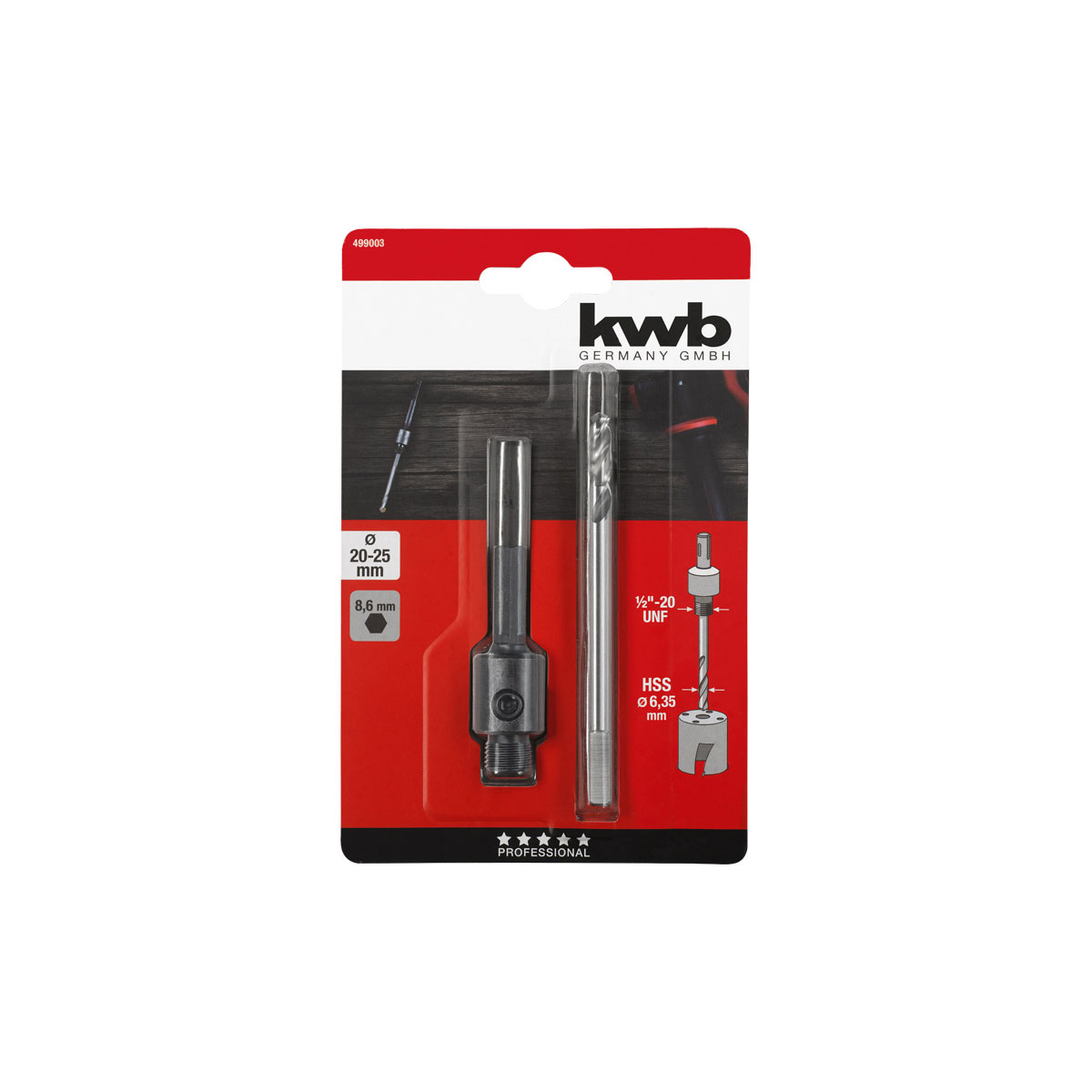 kwb  Aufnahmeschaft HEX Durchmesser 20-25 mm Bild 4