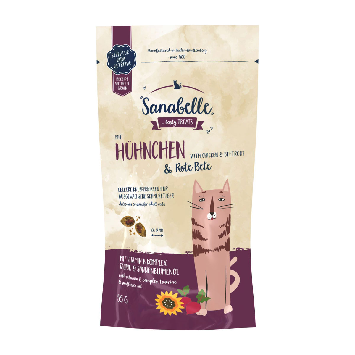 sanabelle Knusperkissen Huhn und Rote Beete 55g