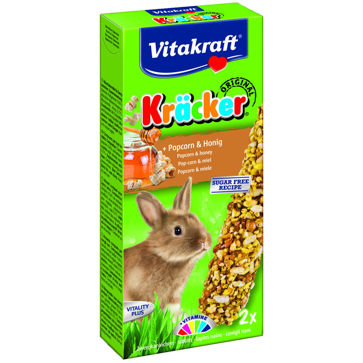 Vitakraft Kräcker Popcorn Honig für Zwergkaninchen