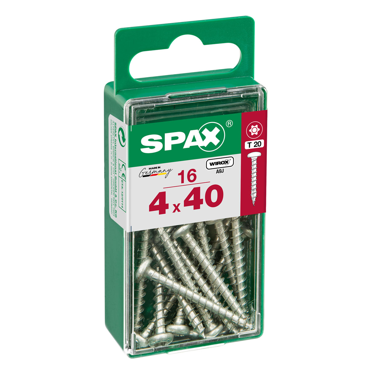 Spax Universalschraube WIROX Rundkopf 4 x 40 mm Torx 16 Stück