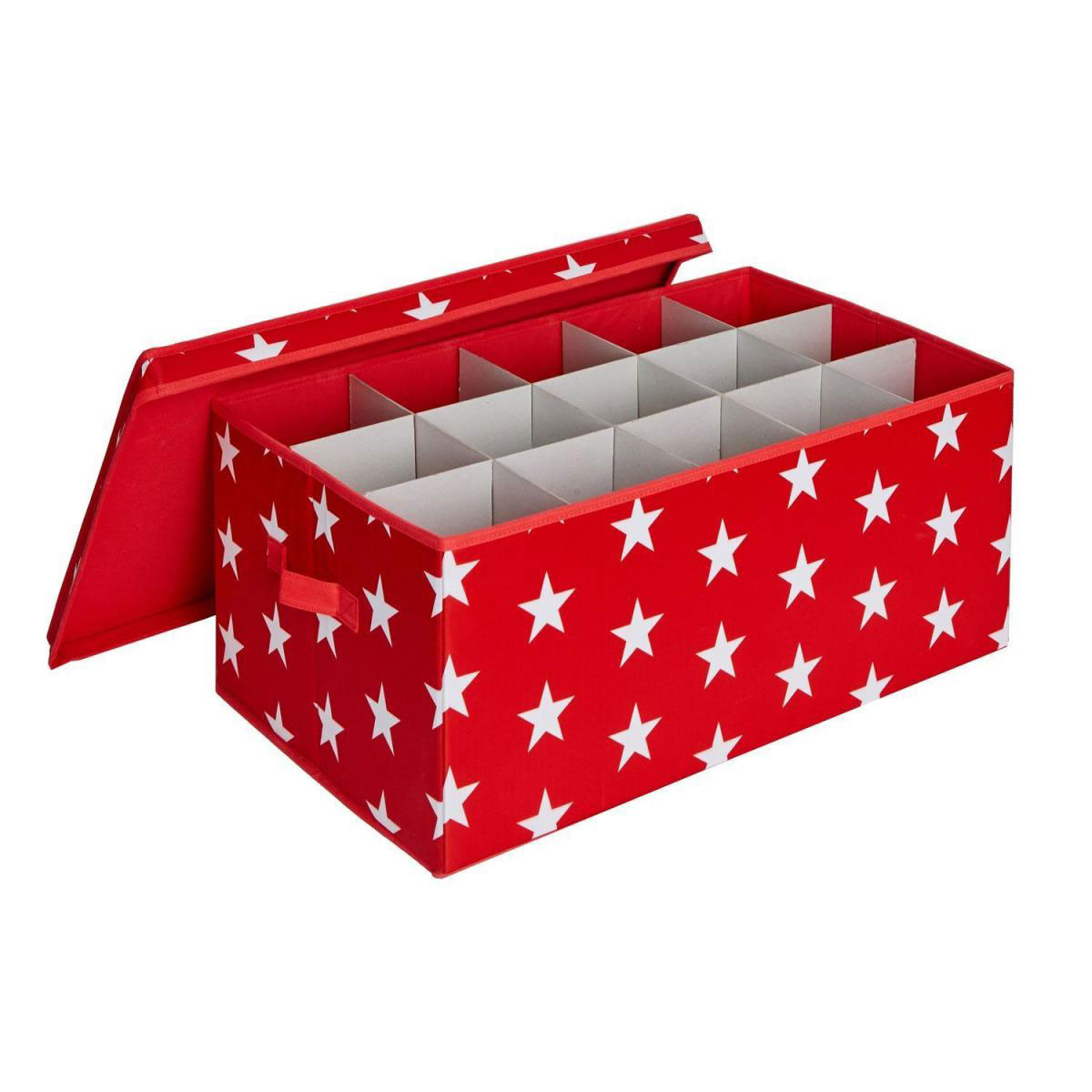 Aufbewahrungsbox für z.B Weihnachtskugeln rot 30 Fächer Bild 12