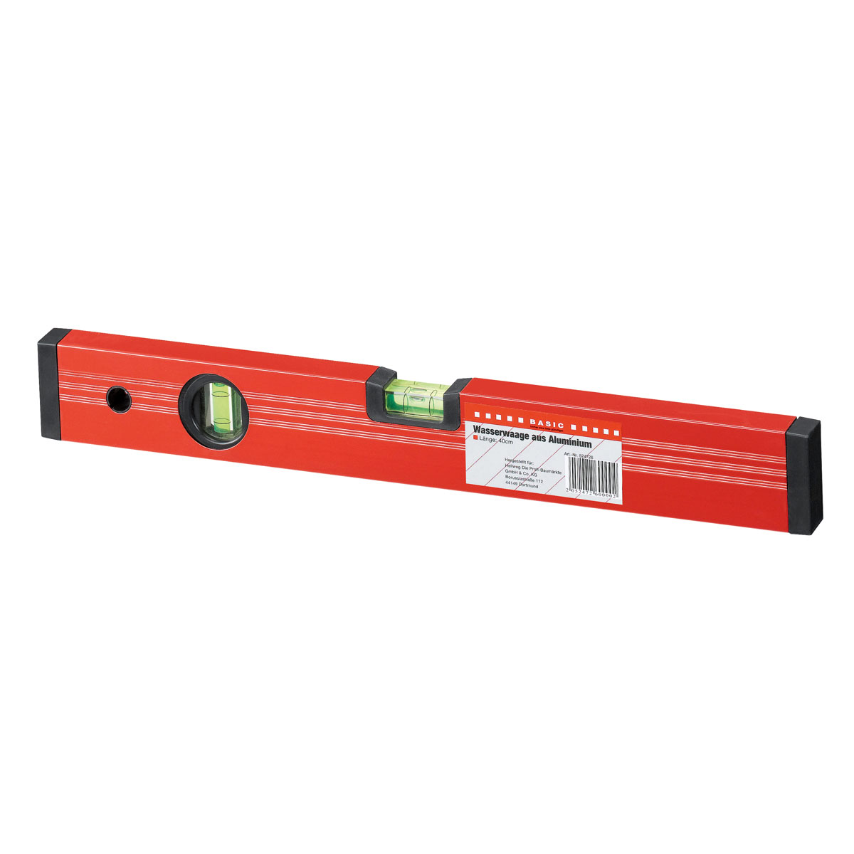 Basic Wasserwaage Aluminium 40 cm Basic Wasserwaage Aluminium 40 cm