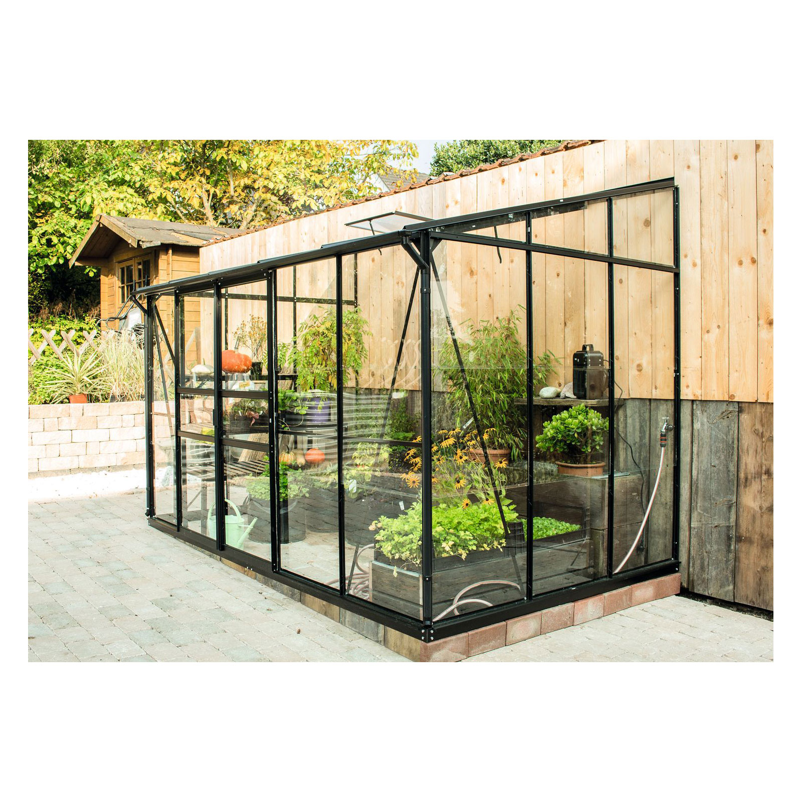 Vitavia Gewächshaus Osiris 5200 5,2m² 3 mm Einscheibensicherheitsglas schwarz Vitavia Gewächshaus Osiris 5200 5,2m² 3 mm Einscheibensicherheitsglas schwarz