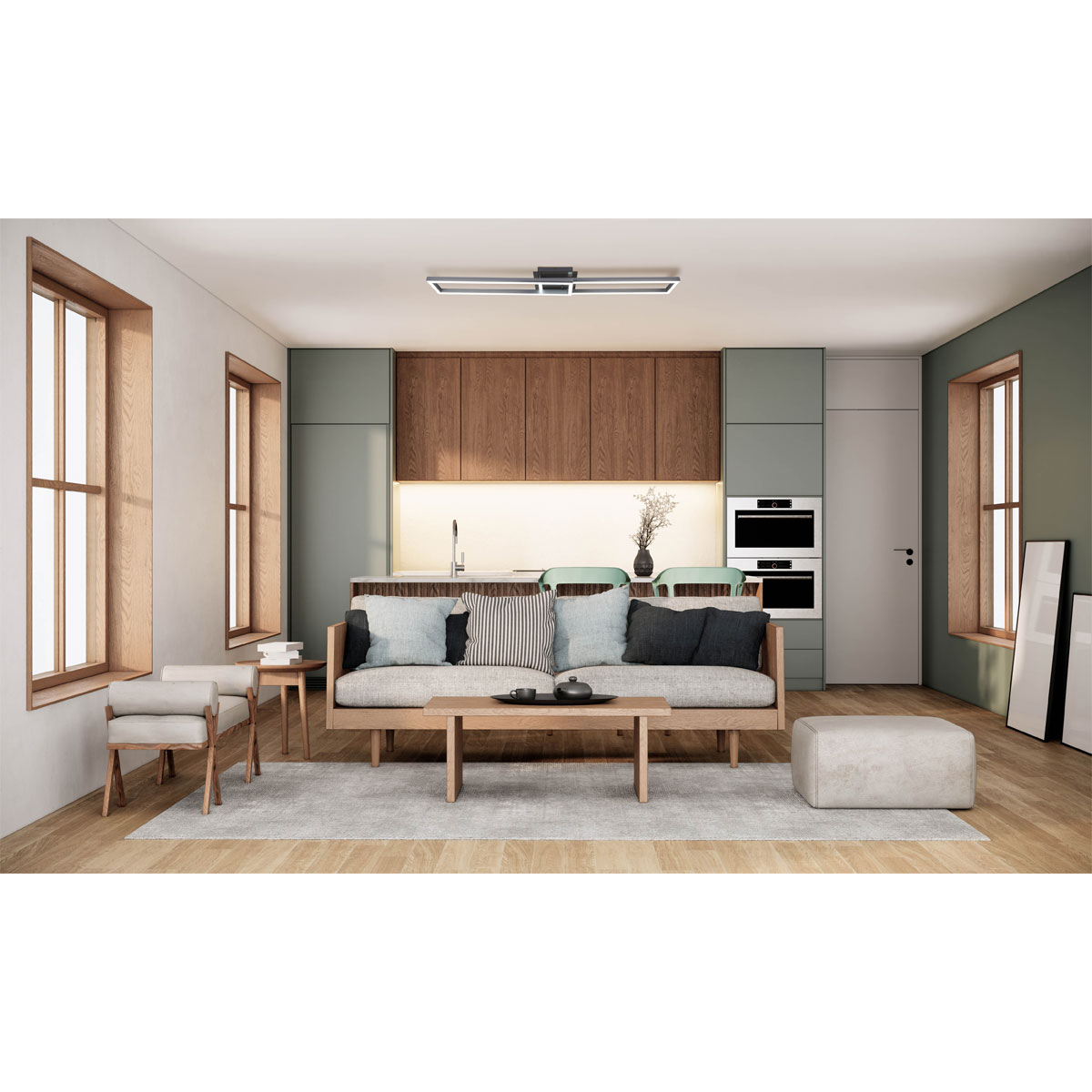 Naeve LED DL Bantry Metall/KSaluminium LxBxH 115x20x8,5cm dimmbar Bild 11