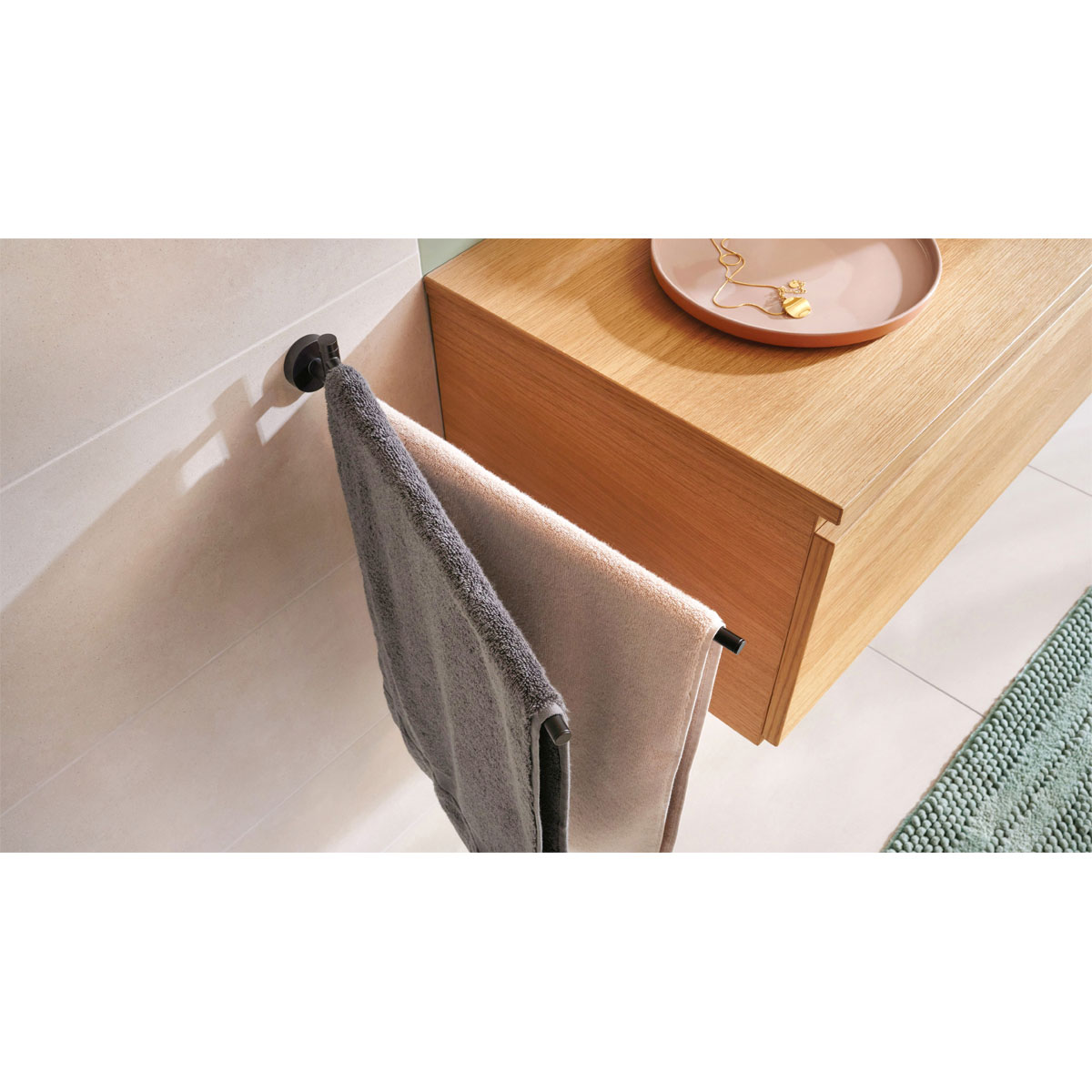 Tesa Handtuchhalter Moon mattschwarz Bild 7