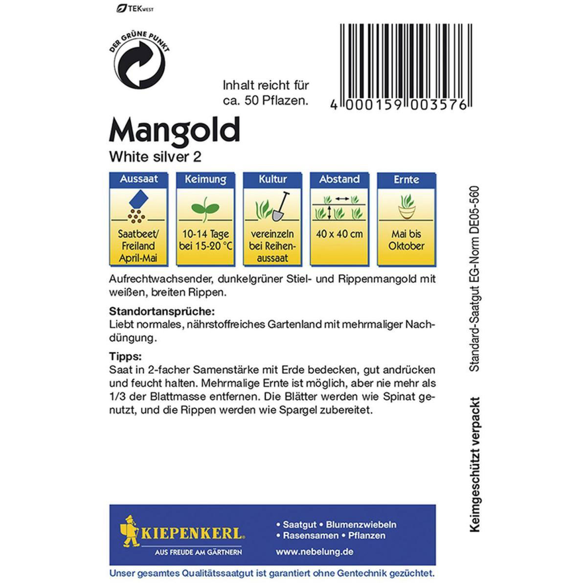 Kiepenkerl Mangold White Silver 2 Bild 2