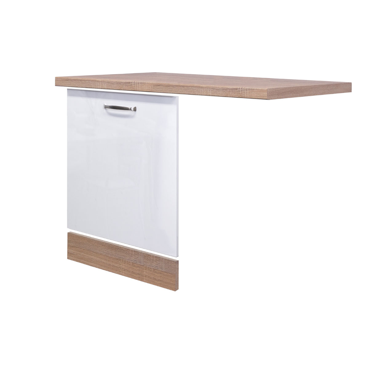 Flex-Well Geschirrspülerblenden-Set „Valero“, 3-teilig, weiß/Sonoma Eiche, mit Griff