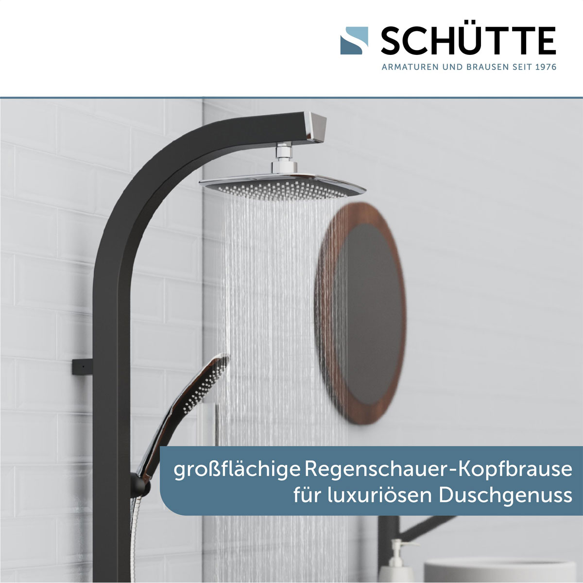 Schütte Überkopfbrause-Set Madagaskar schwarz Bild 7