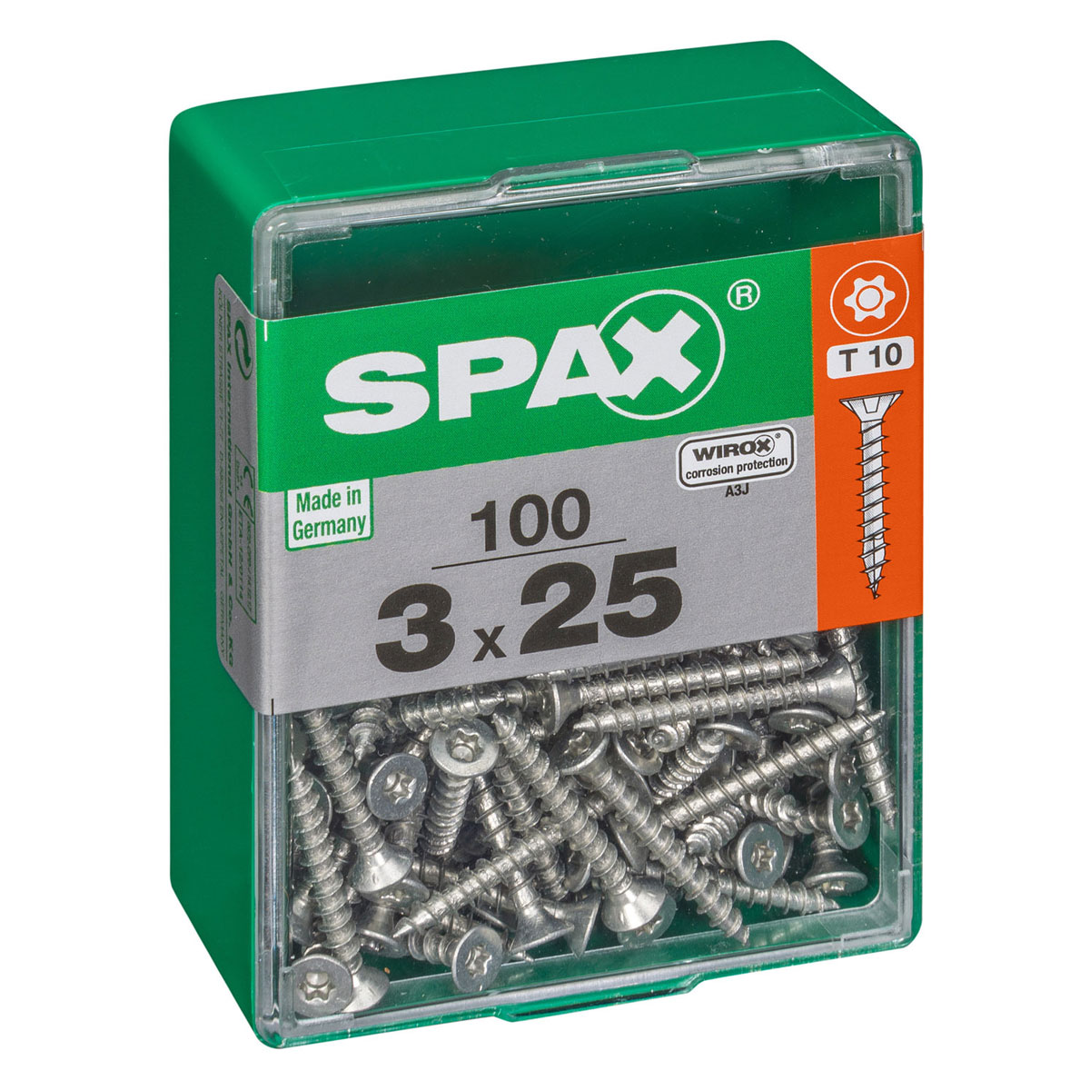 Spax Universalschrauben WIROX Senkkopf 3 x 25 M 100 Stück Bild 2