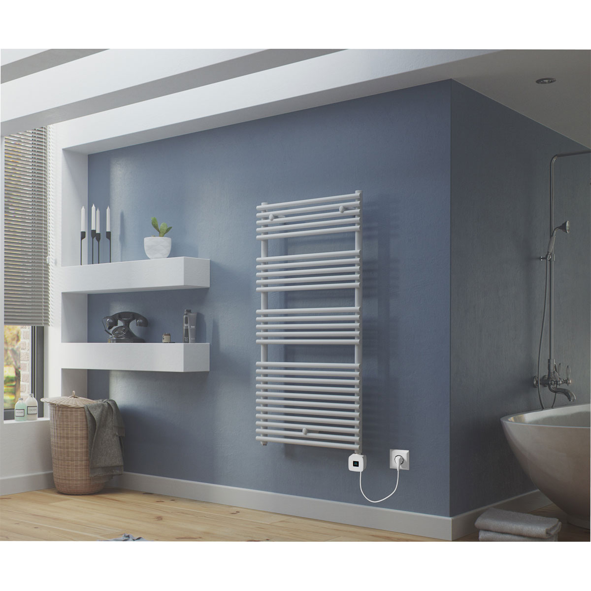 Ximax  Elektrischer Handtuchwärmer Tec 720 x 580 mm 300 Watt Typ 7 Weiß