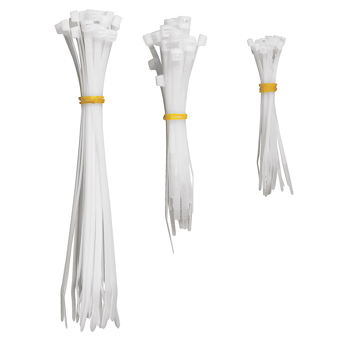 Basic Kabelbinder-Set weiß 75-teilig