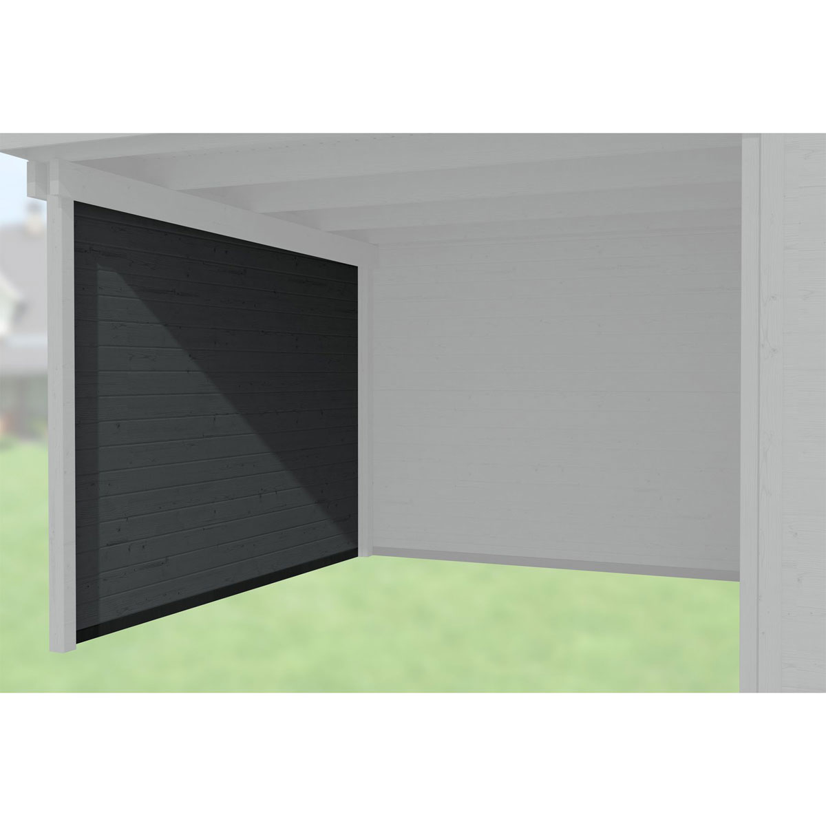 Weka Seitenwand für Gartenhaus 126/172 235 cm anthrazit