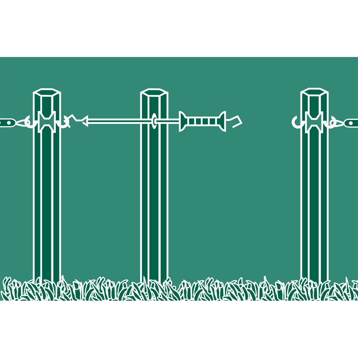 Elektrozauntür E-line schwarz 4,5-9 m Dehnbarkeit Bild 3
