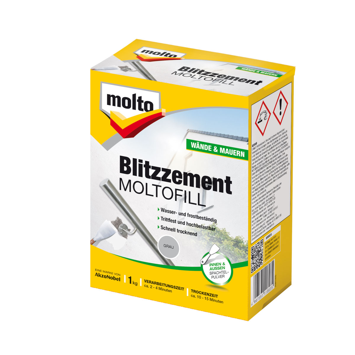 Molto fill Blitzzement 1 kg grau