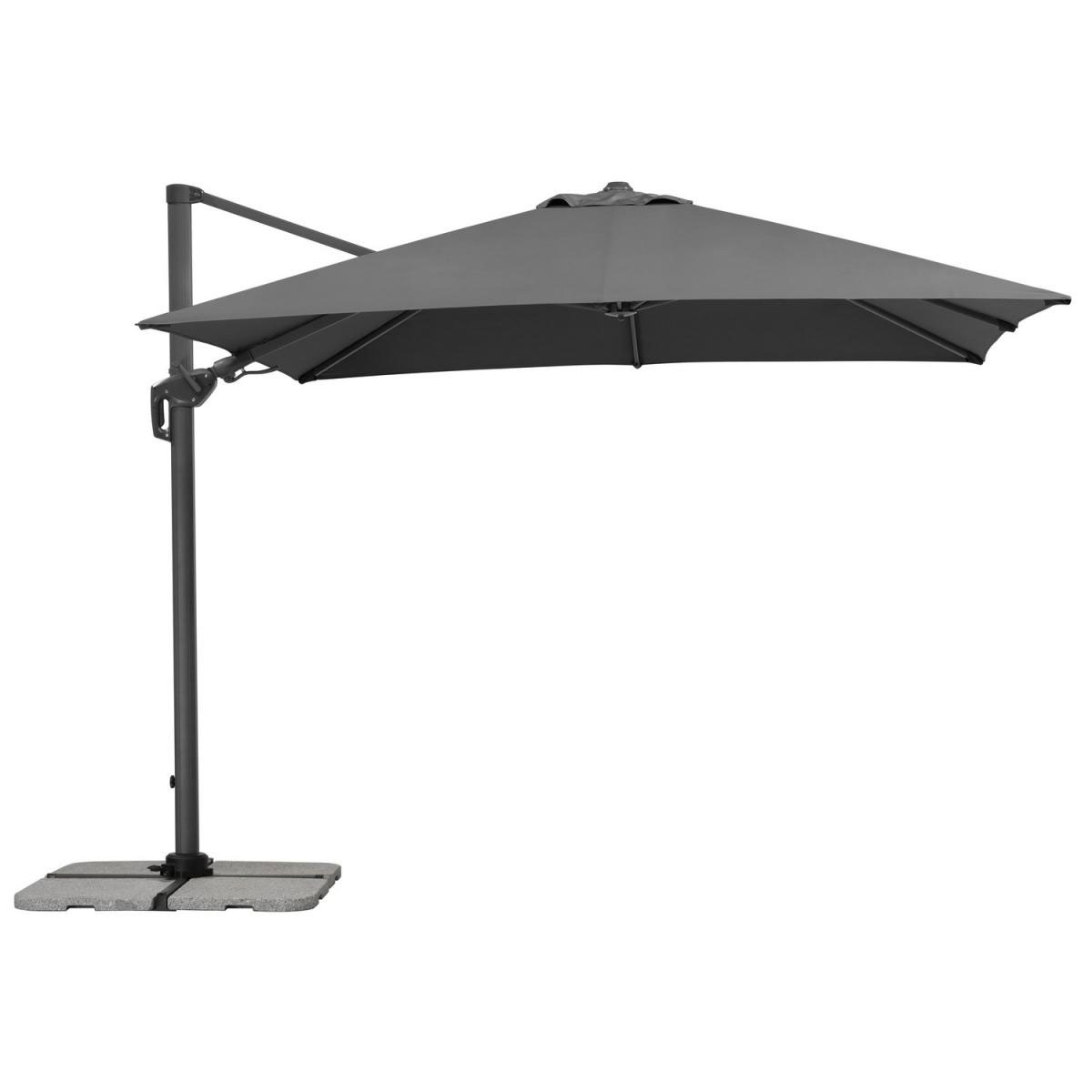 Schneider Schirme Ampelschirm Rhodos Twist 300 x 300 cm Anthrazit