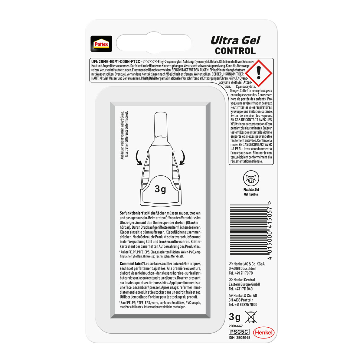 Pattex Sekundenkleber Ultra Gel Matic 3 g Bild 2