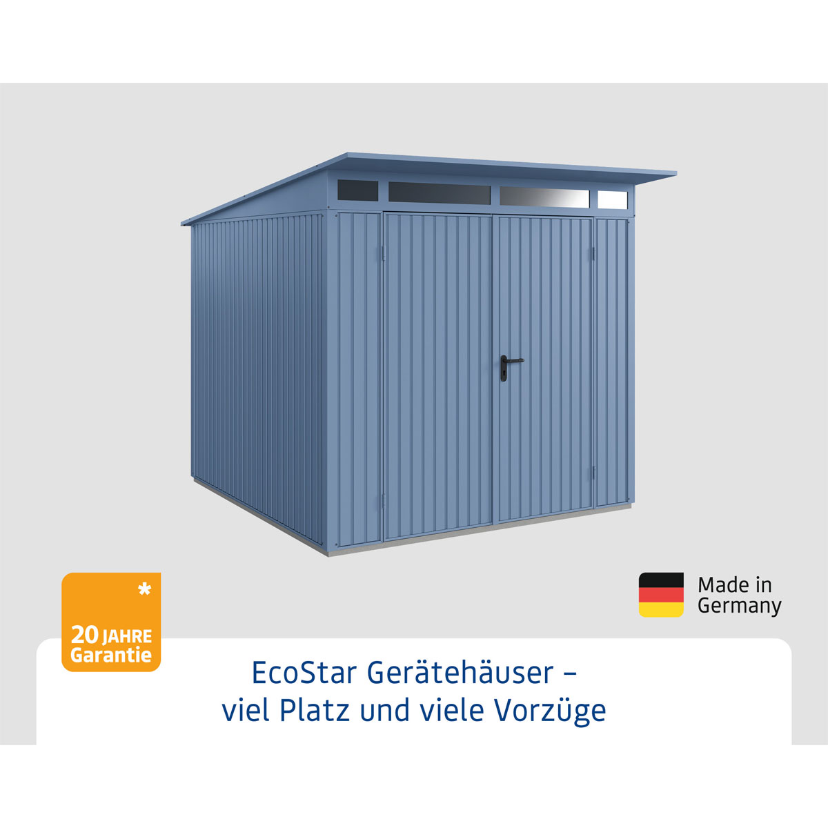 EcoStar  Gerätehaus Trend-PTyp 2RAL5014 2 flg Bild 2
