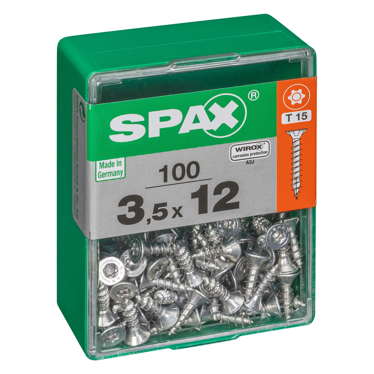 Spax Universalschrauben WIROX Senkkopf 3,5 x 12 M 100 Stück Bild 2