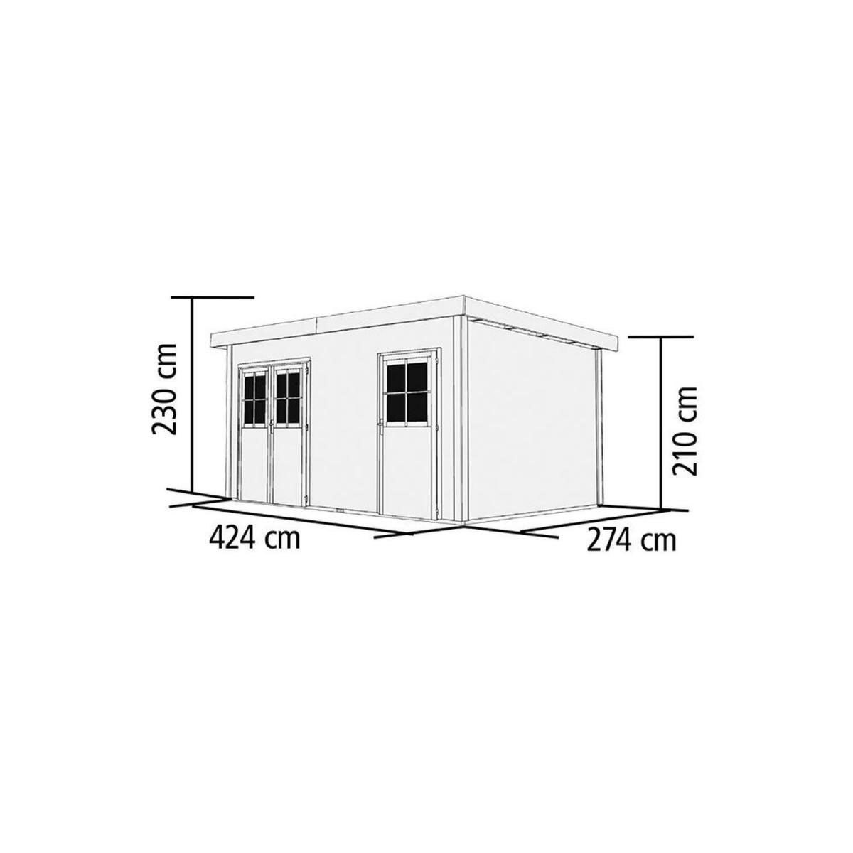 Karibu Gartenhaus Mattrup terragrau Bild 3
