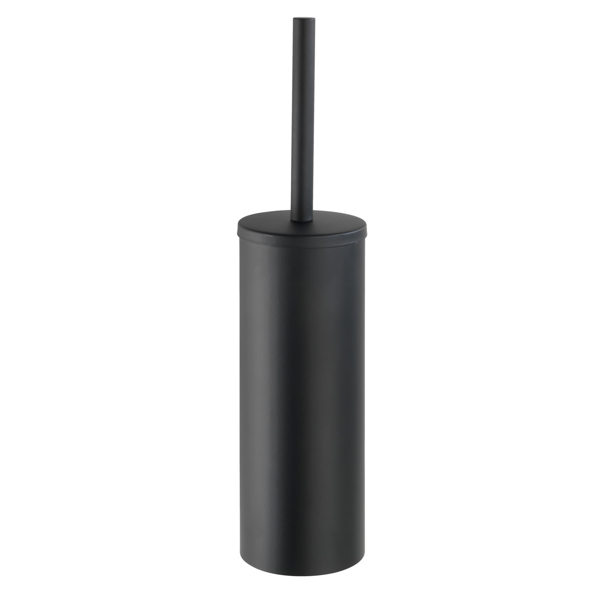 Wenko Turbo-Loc Edelstahl WC-Garnitur Orea Black Matt geschlossen WC-Bürstenhalter Befestigen ohne bohren