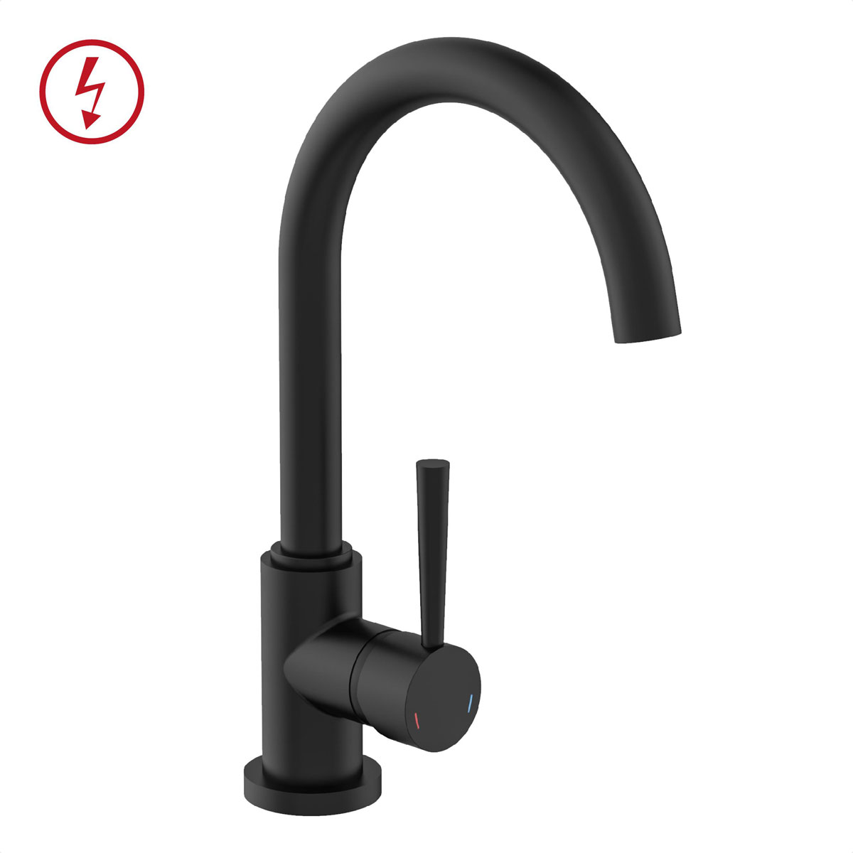 Schütte Spültischarmatur Cornwall Niederdruck schwarz matt