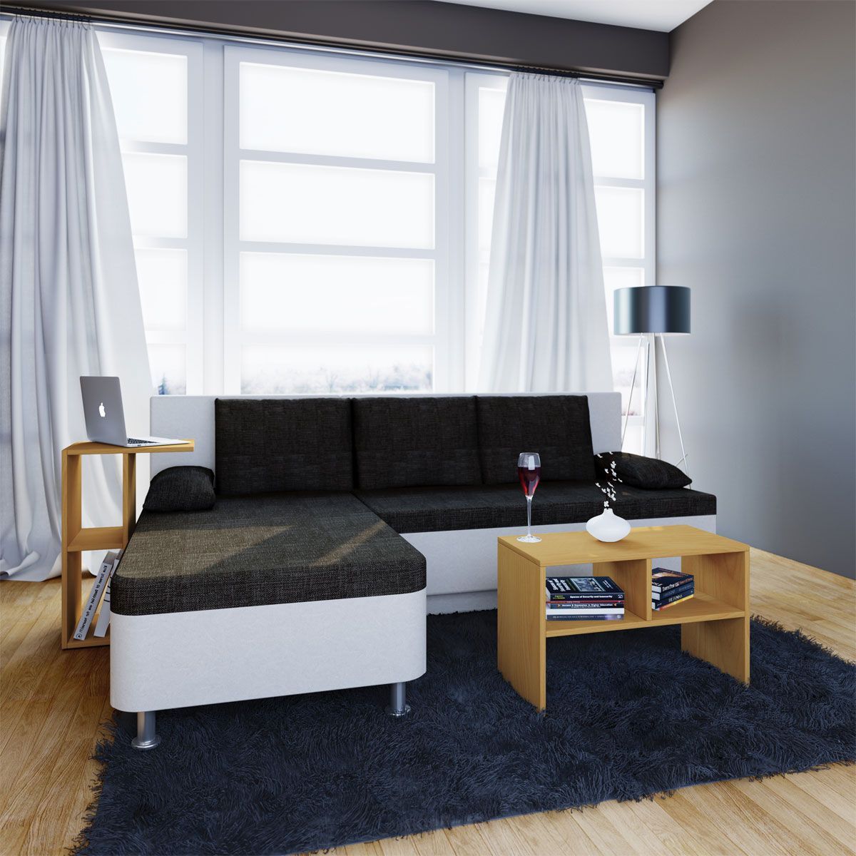 Beistelltisch Nachto Buche/weiß Bild 3