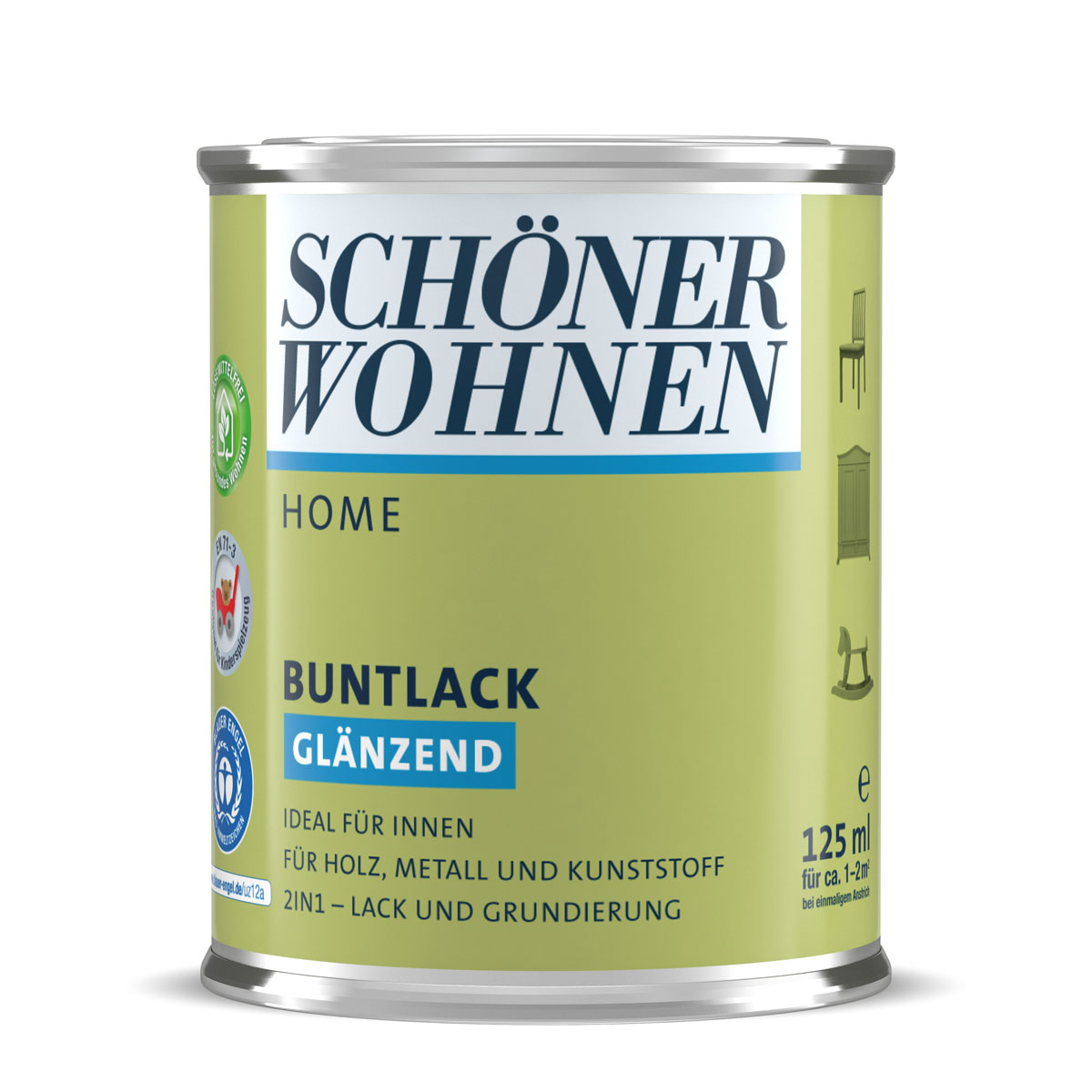 Schöner Wohnen Farbe Buntlack Home Himmelblau glänzend 125 ml