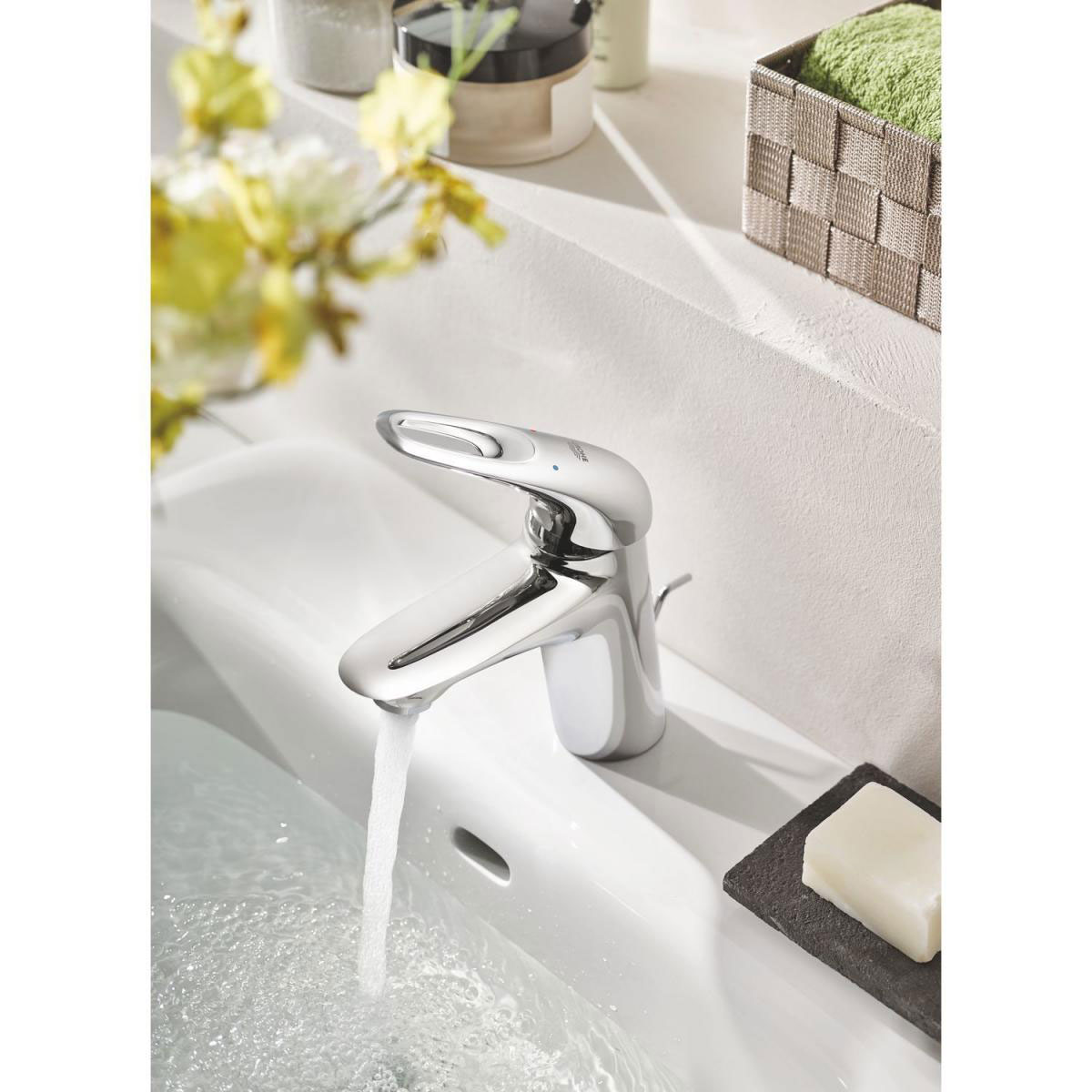 Grohe Einhand-Waschtischbatterie Eurostyle S-Size Hebel offen chrom Bild 3