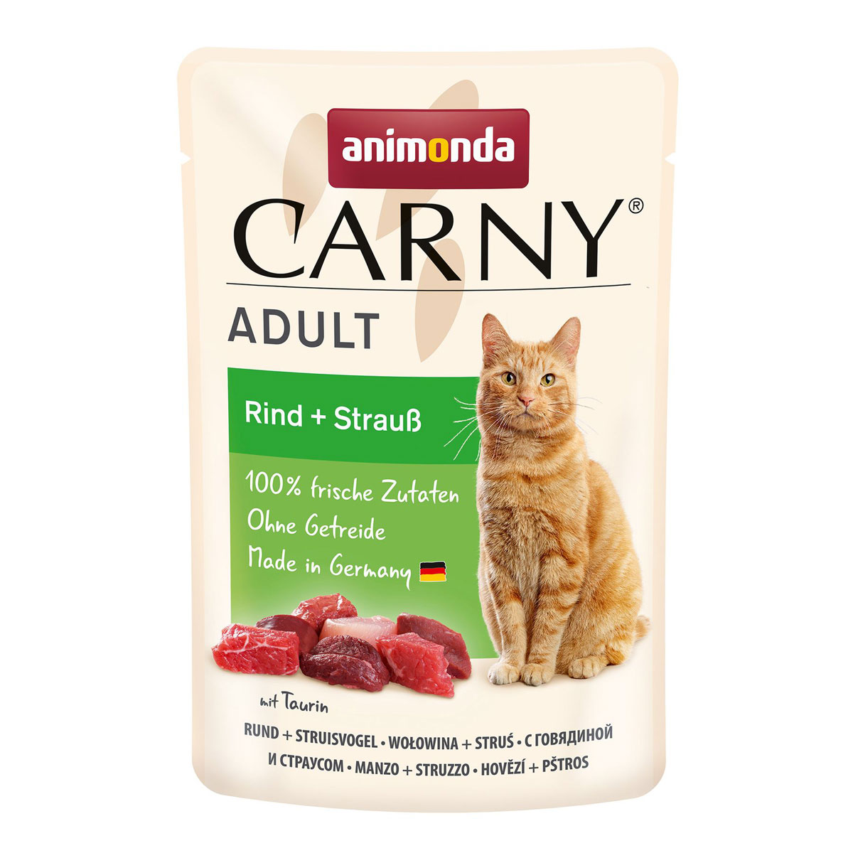Carny Cat Adult Rind Strauß 85g Portionsbeutel