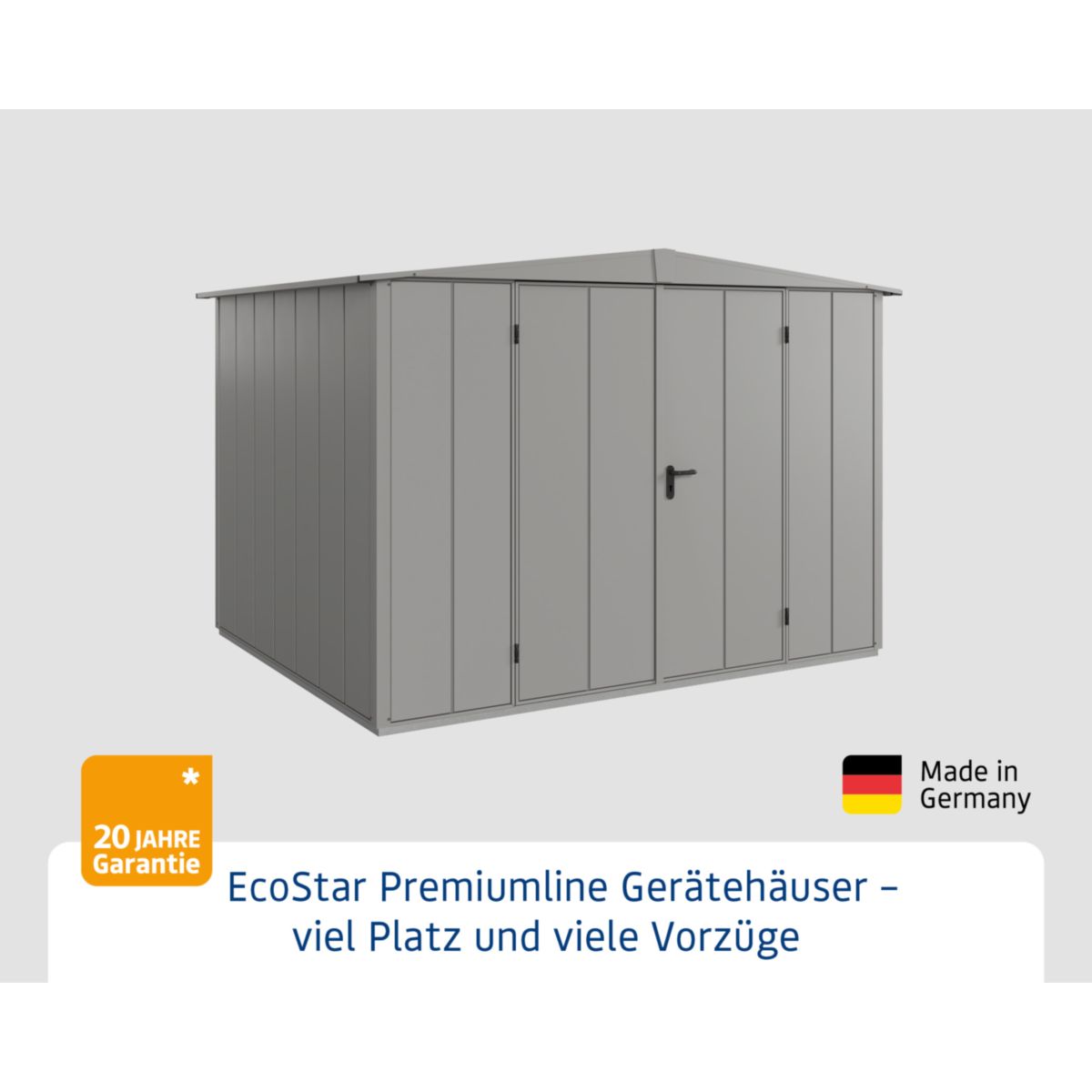 EcoStar  Gerätehaus Elegant-STyp 3RAL9007 2 flg Bild 2