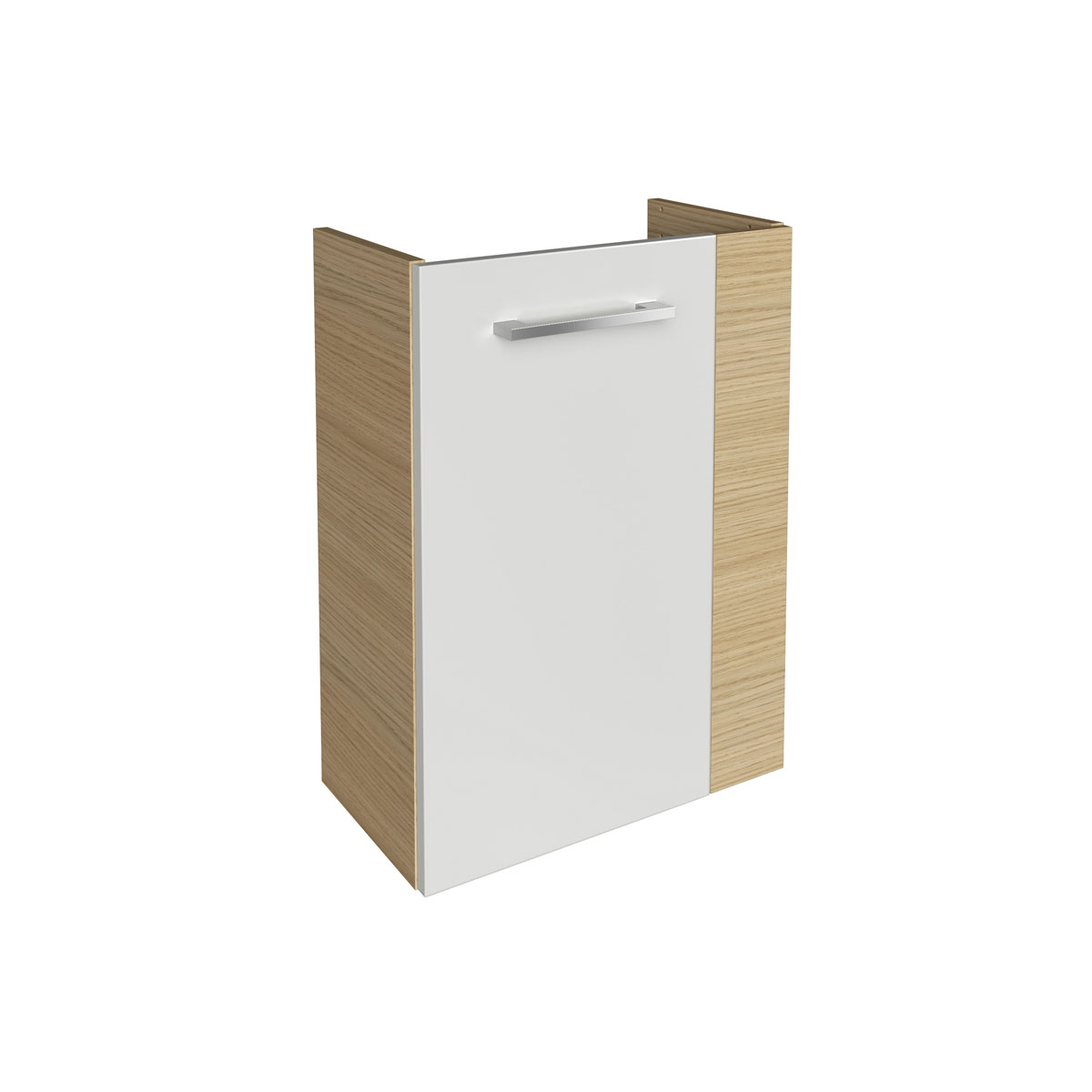 Fackelmann Gäste-WC Waschtischunterschrank links SBC 440 x 600 x 243 mm Sandeiche/Weiß