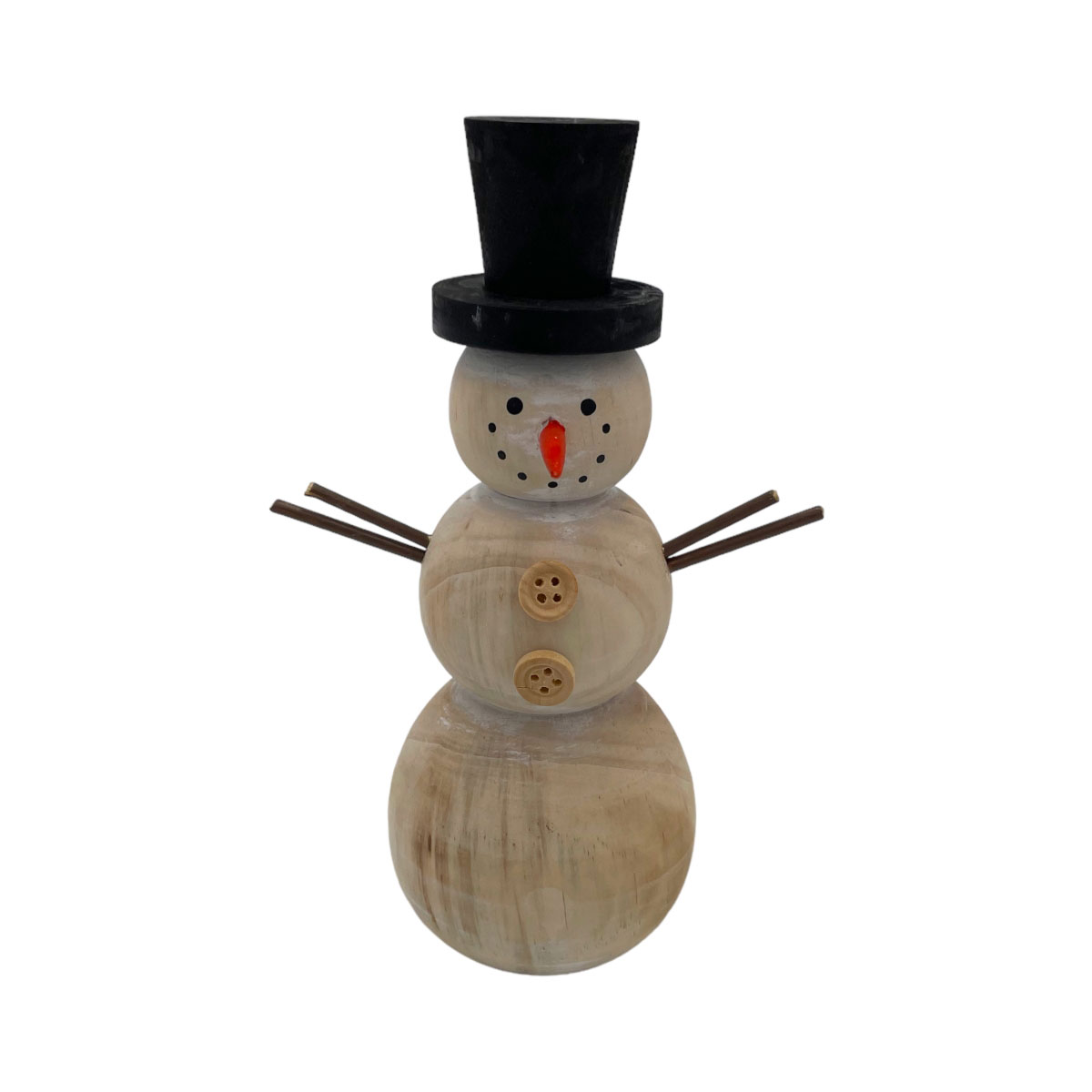 Holz-Schneemann 6x18cm für 2AAA Holz