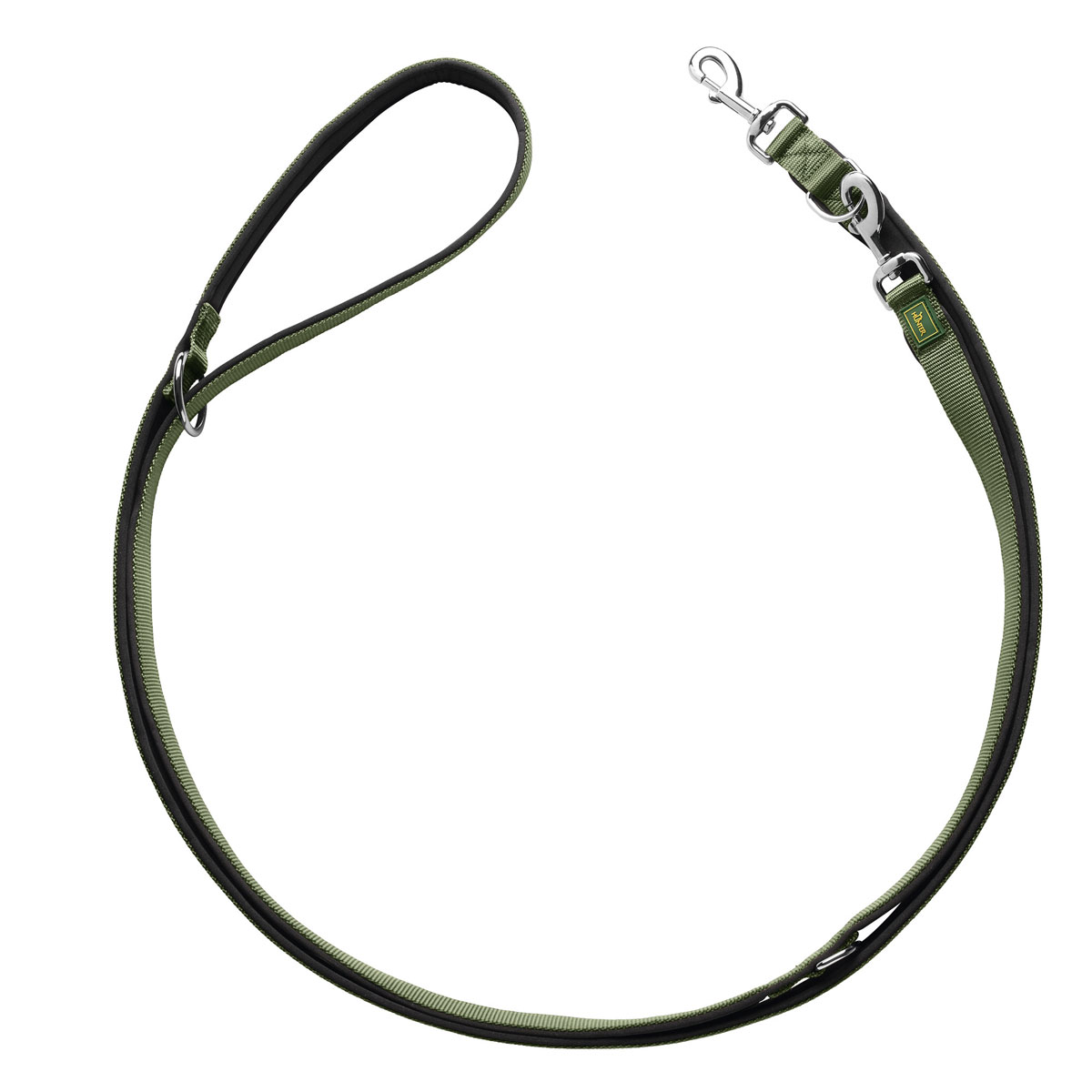 Hunter Führleine Neopren oliv-schwarz 200 x 1 cm