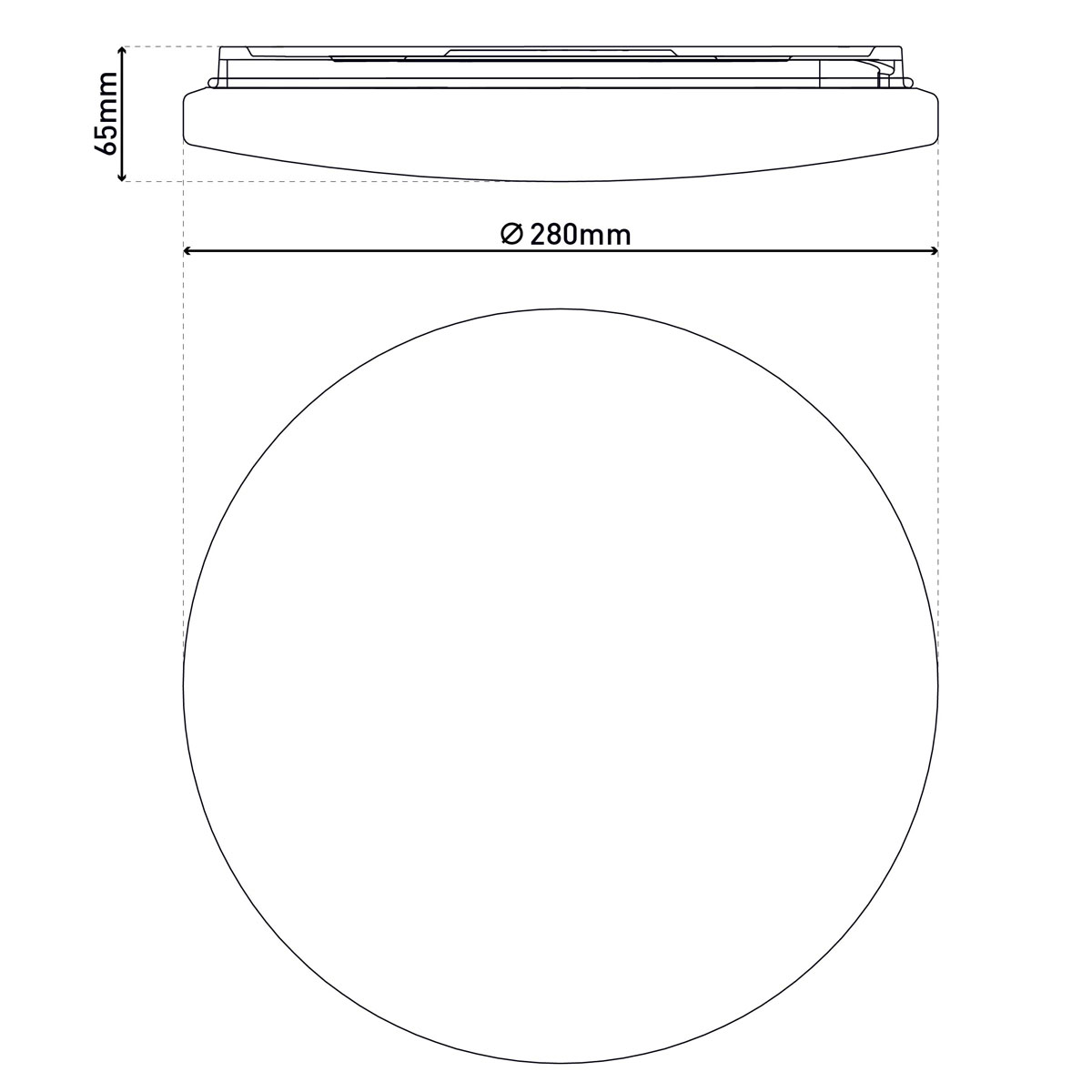 Naeve LED DL Tempe Metall/KS weissLxBxH: 28x28x6,5cm Bild 6