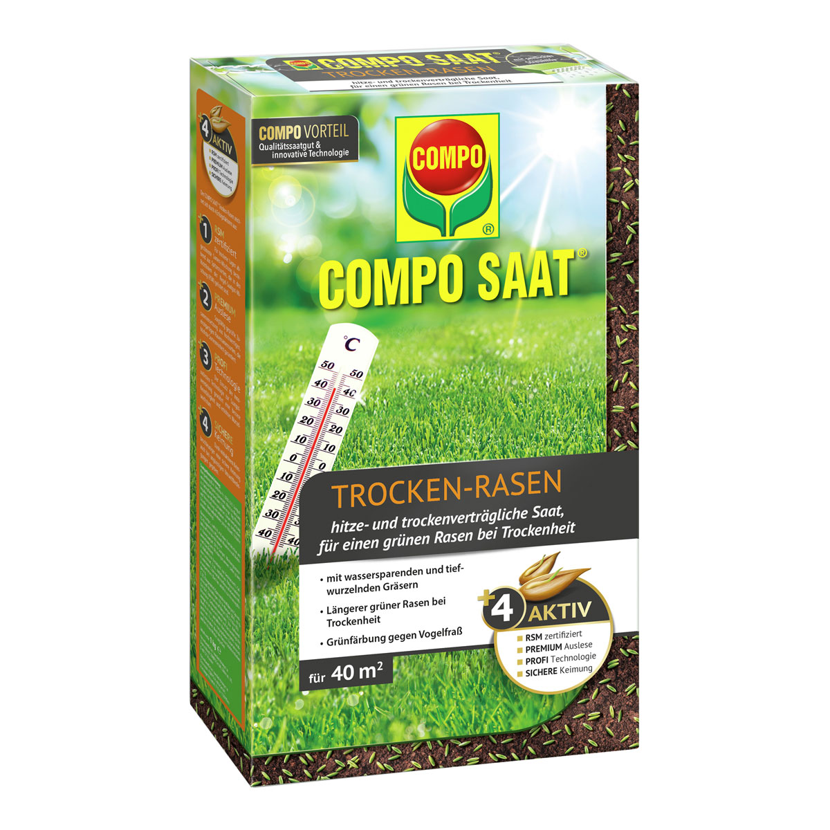 Compo Trocken-Rasen Saat 1 kg für 40 m²