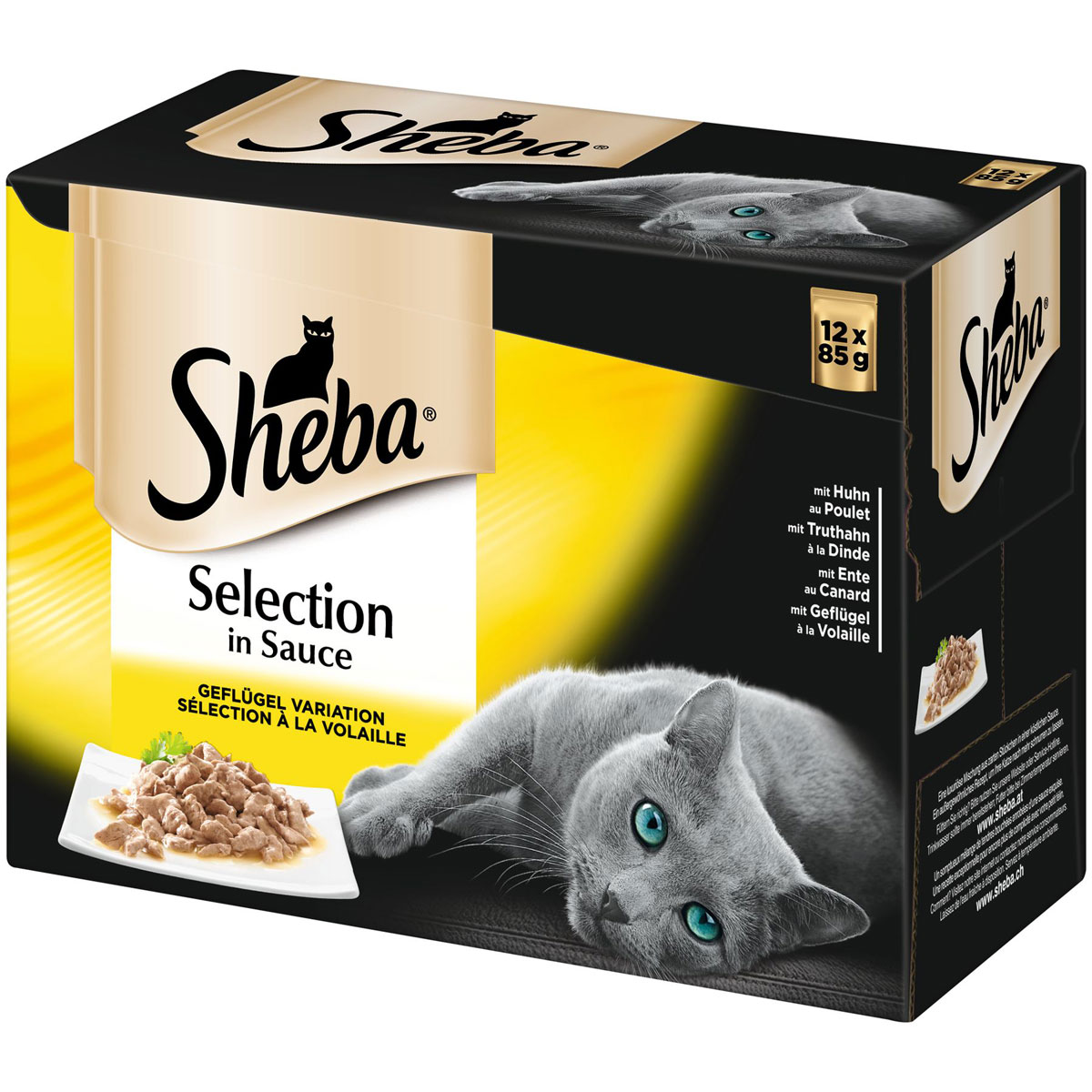 Sheba Katzenfutter-Vorratspack Selection Geflügel Variation 12 x 85g