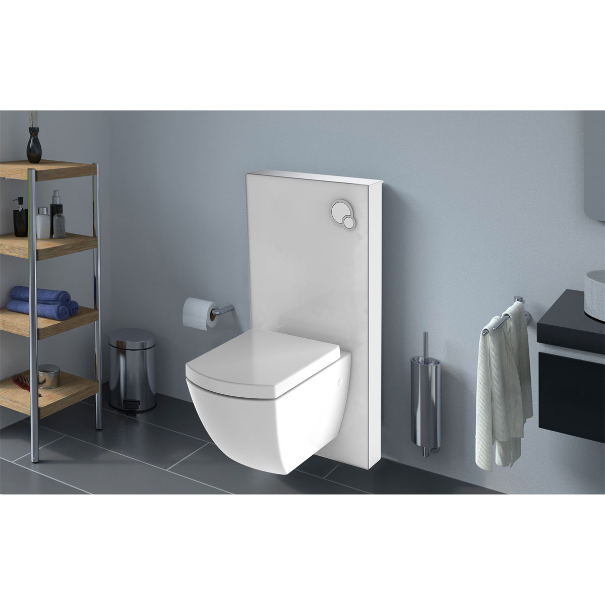 Valblue Spülrandloses Wand WC-Set 3- teilig eckig Bild 5