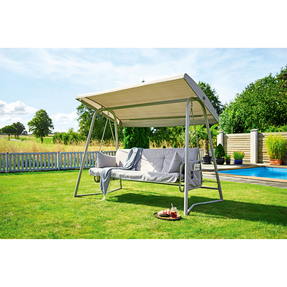 Haveson Hollywoodschaukel Milos mit Bett-Funktion Bild 2