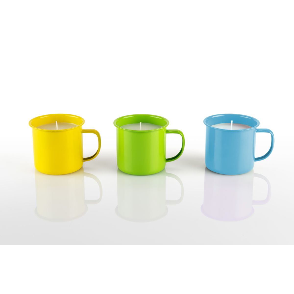 Flower Power Citronellakerze TAZA im Metalltöpfchen 11,5 x 8,8 x 7,5 cm